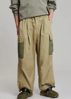 The Frankie Shop Stu Colorblock Cargo Pants Beige Combo Discount