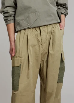 The Frankie Shop Stu Colorblock Cargo Pants Beige Combo Discount