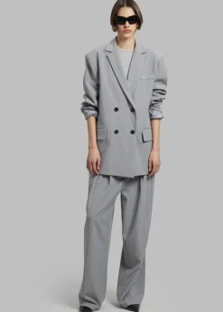 The Frankie Shop Sybil Blazer Grey Pinstripe Discount