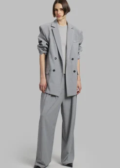 The Frankie Shop Sybil Blazer Grey Pinstripe Discount