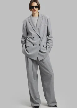 The Frankie Shop Sybil Blazer Grey Pinstripe Discount