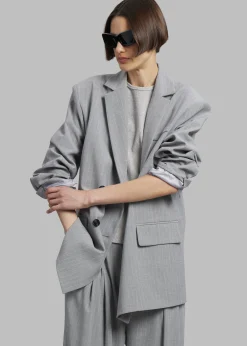 The Frankie Shop Sybil Blazer Grey Pinstripe Discount