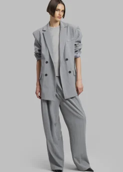 The Frankie Shop Sybil Blazer Grey Pinstripe Discount
