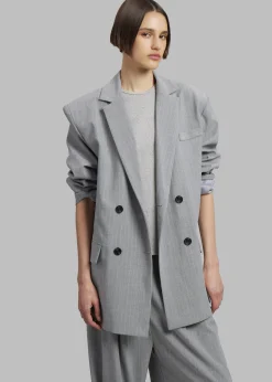 The Frankie Shop Sybil Blazer Grey Pinstripe Discount