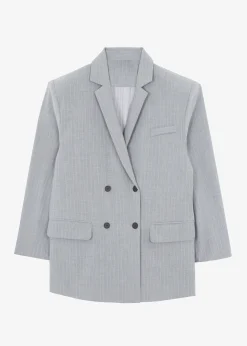 The Frankie Shop Sybil Blazer Grey Pinstripe Discount
