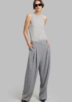 The Frankie Shop Sybil Trousers Grey Pinstripe Outlet