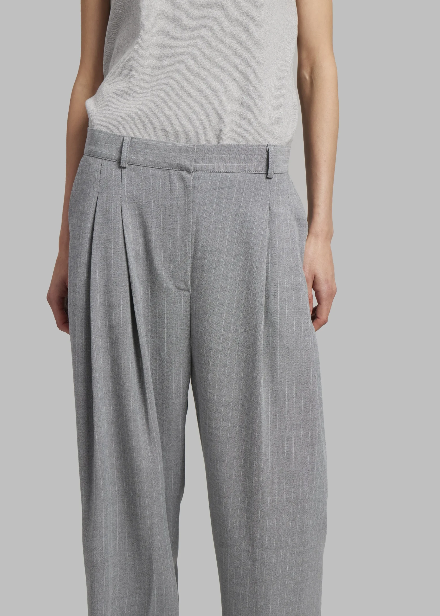The Frankie Shop Sybil Trousers Grey Pinstripe Outlet