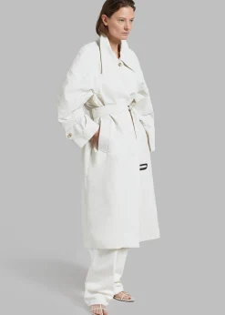 The Frankie Shop Tal Trench Coat Cream Sale