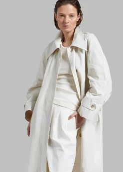 The Frankie Shop Tal Trench Coat Cream Sale