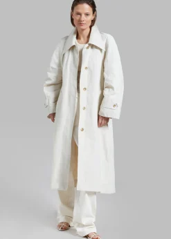 The Frankie Shop Tal Trench Coat Cream Sale