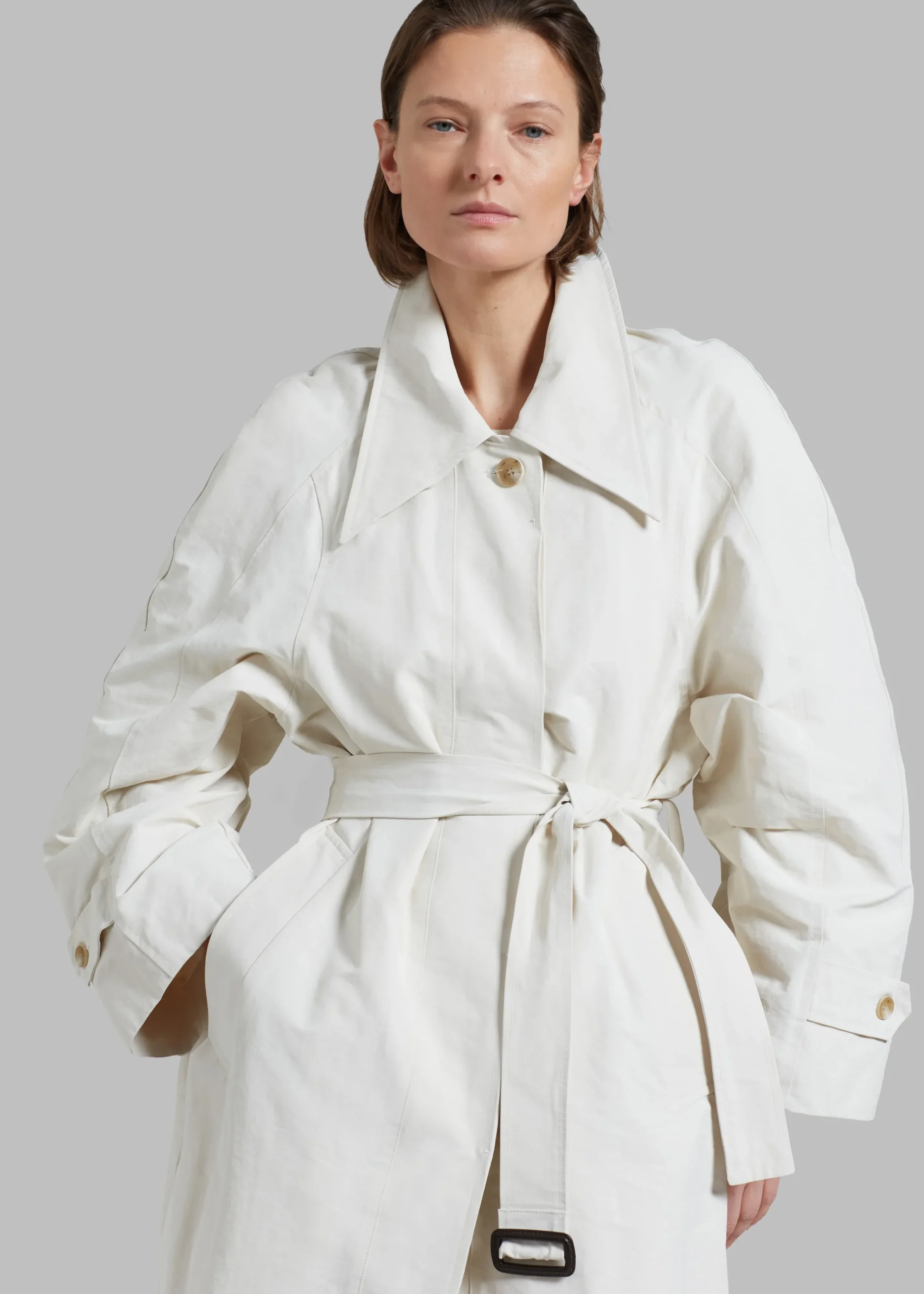 The Frankie Shop Tal Trench Coat Cream Sale