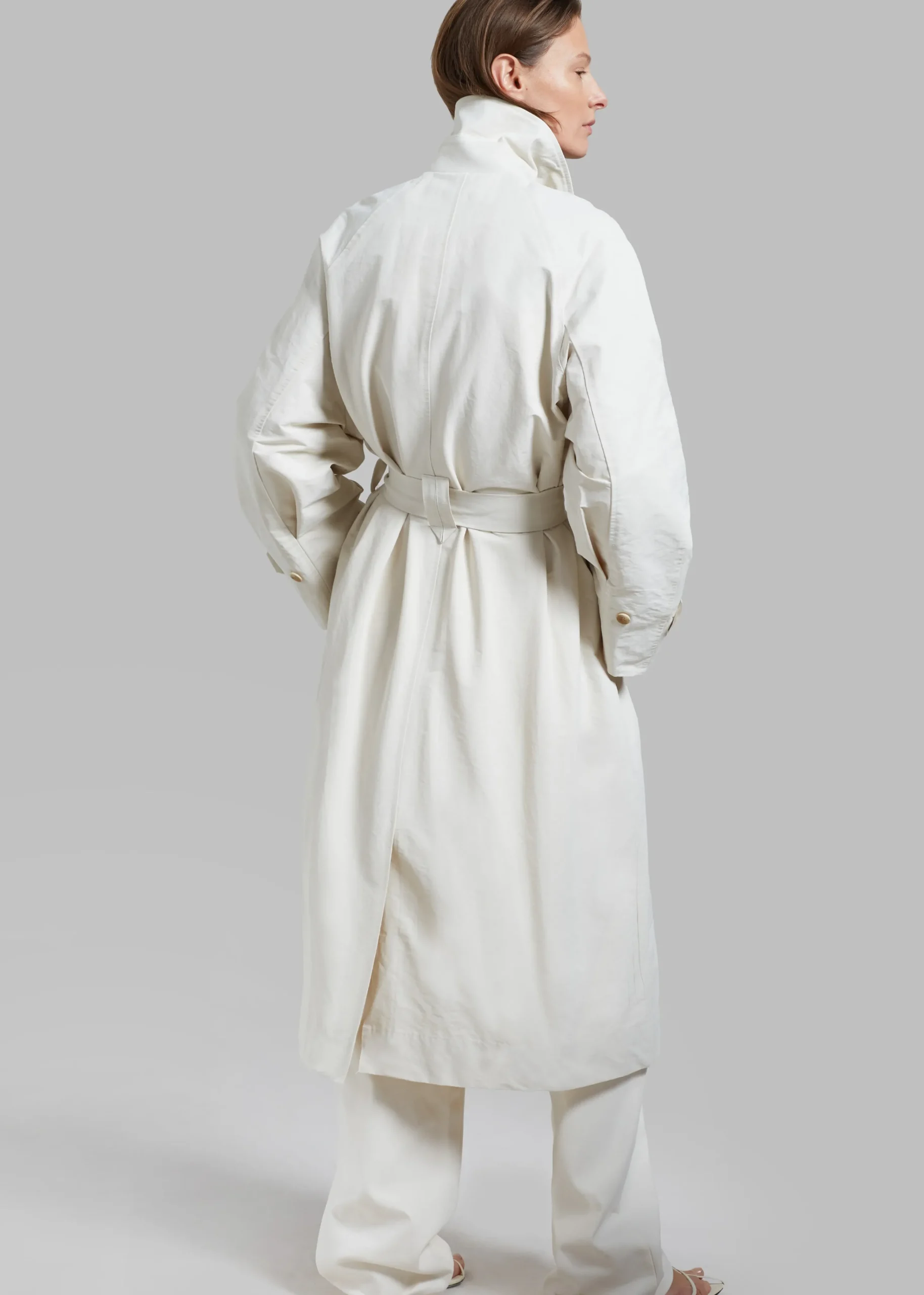 The Frankie Shop Tal Trench Coat Cream Sale