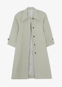 The Frankie Shop Tal Trench Coat Pale Khaki Outlet