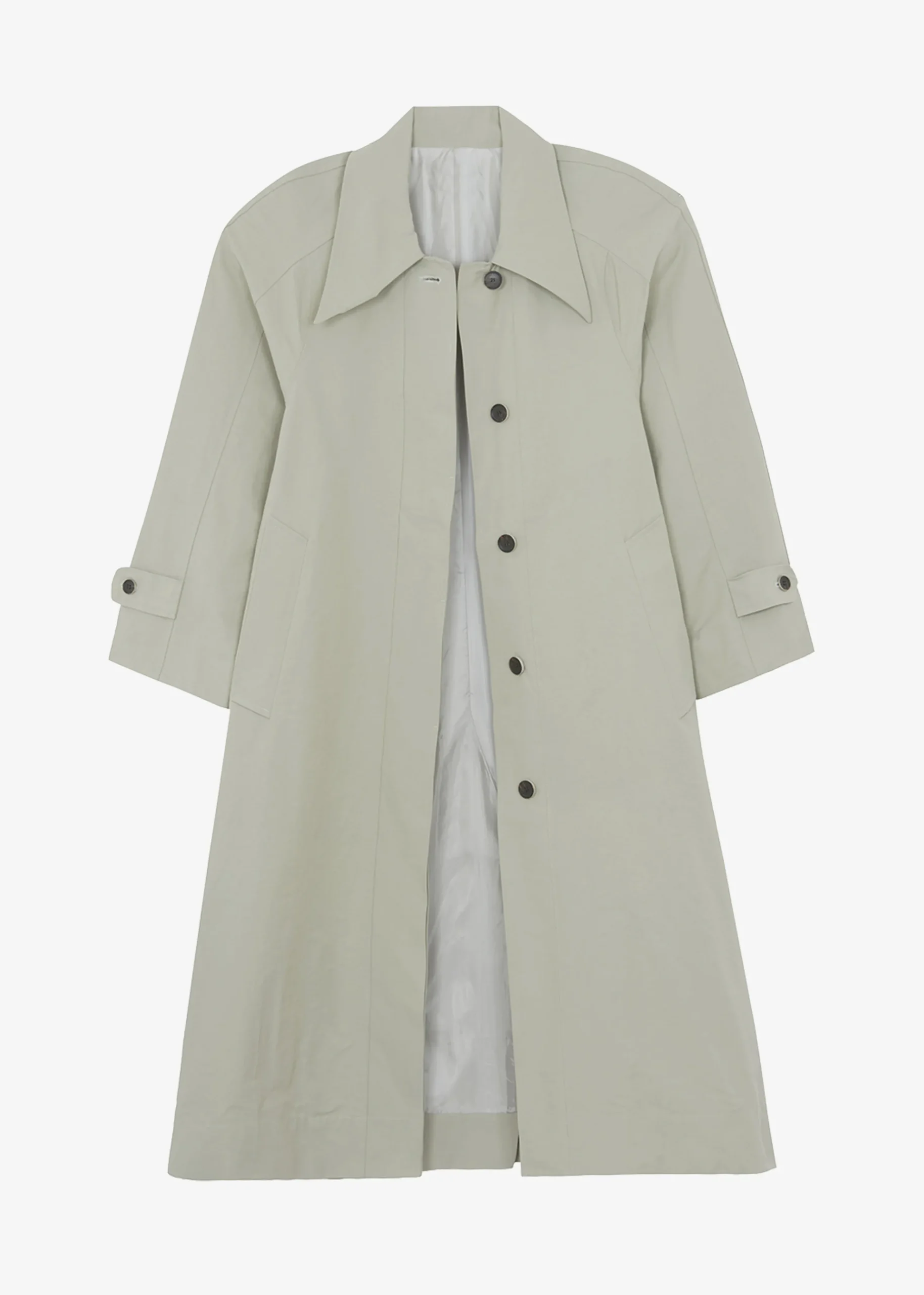 The Frankie Shop Tal Trench Coat Pale Khaki Outlet