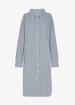 The Frankie Shop Talia Shirt Dress Black/White Stripe Clearance