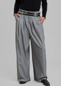 The Frankie Shop Tammi Wide Pants Grey Sale