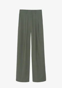 The Frankie Shop Tansy Cotton Pants Olive Sale