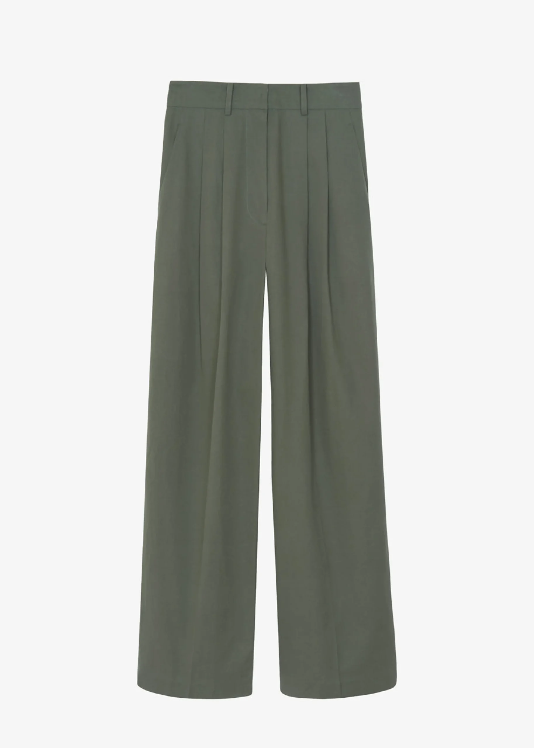 The Frankie Shop Tansy Cotton Pants Olive Sale