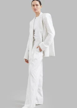 The Frankie Shop Tansy Fluid Pleated Trousers White Hot