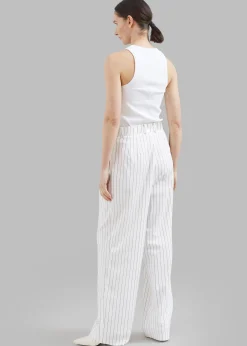 The Frankie Shop Tansy Fluid Pleated Trousers White Hot