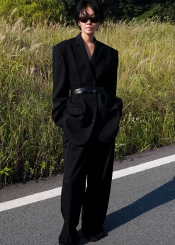 The Frankie Shop Tansy Oversized Blazer Black Online