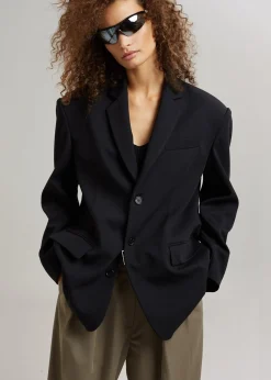 The Frankie Shop Tansy Oversized Blazer Black Online