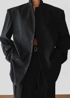 The Frankie Shop Tansy Oversized Blazer Black Online