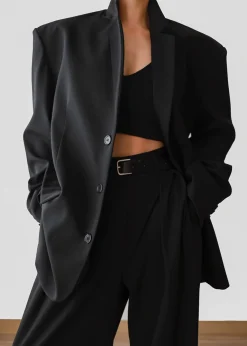 The Frankie Shop Tansy Oversized Blazer Black Online