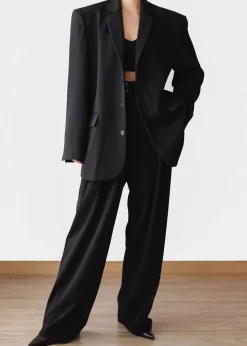 The Frankie Shop Tansy Oversized Blazer Black Online