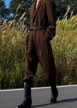 The Frankie Shop Tansy Oversized Blazer Chocolate