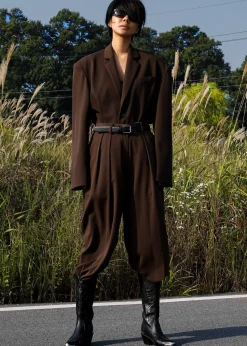 The Frankie Shop Tansy Oversized Blazer Chocolate