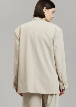 The Frankie Shop Tansy Oversized Blazer Beige Clearance