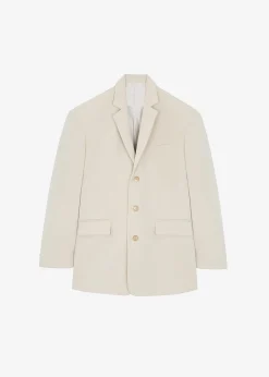 The Frankie Shop Tansy Oversized Blazer Beige Clearance