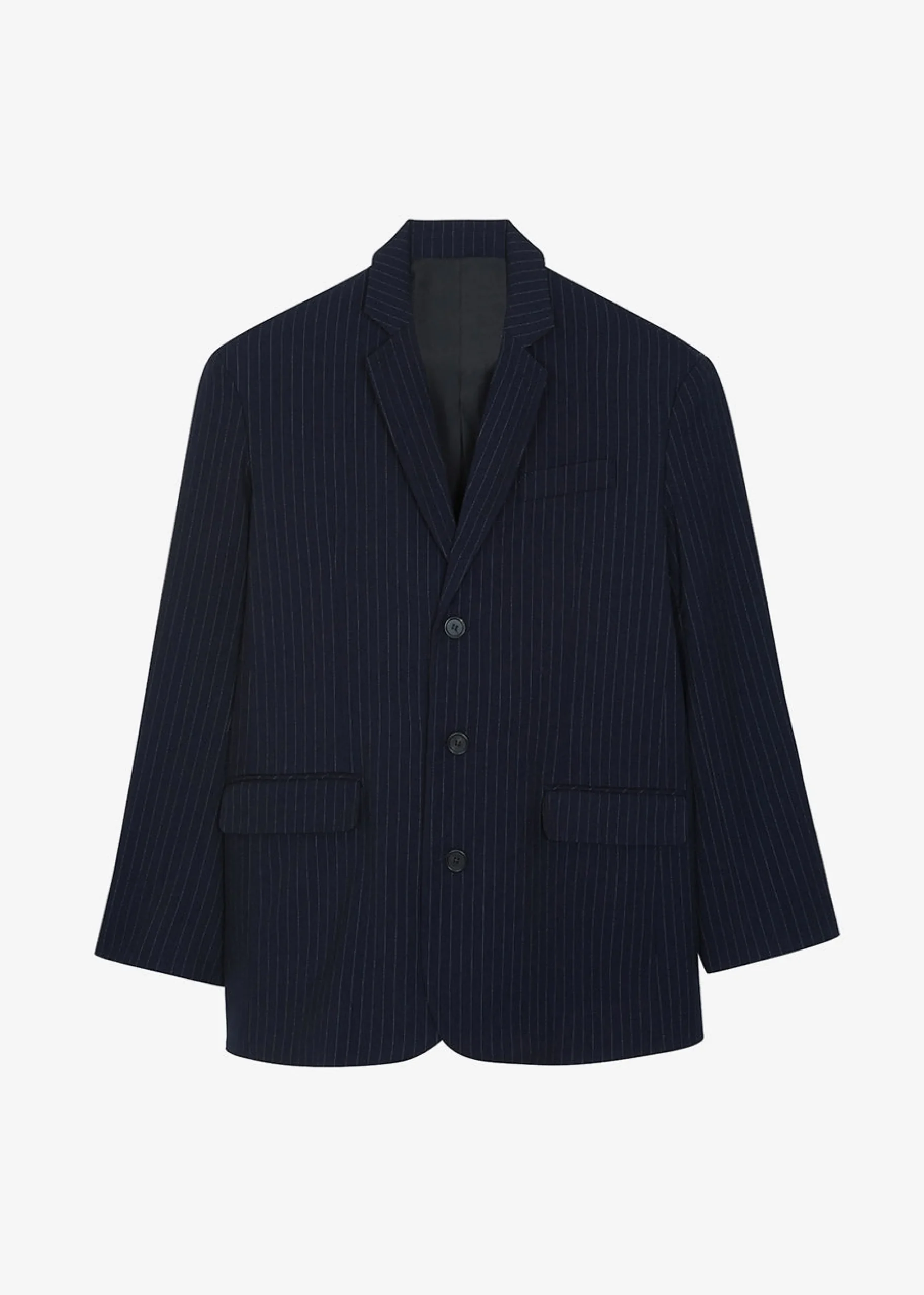 The Frankie Shop Tansy Oversized Blazer Navy Pinstripe Clearance