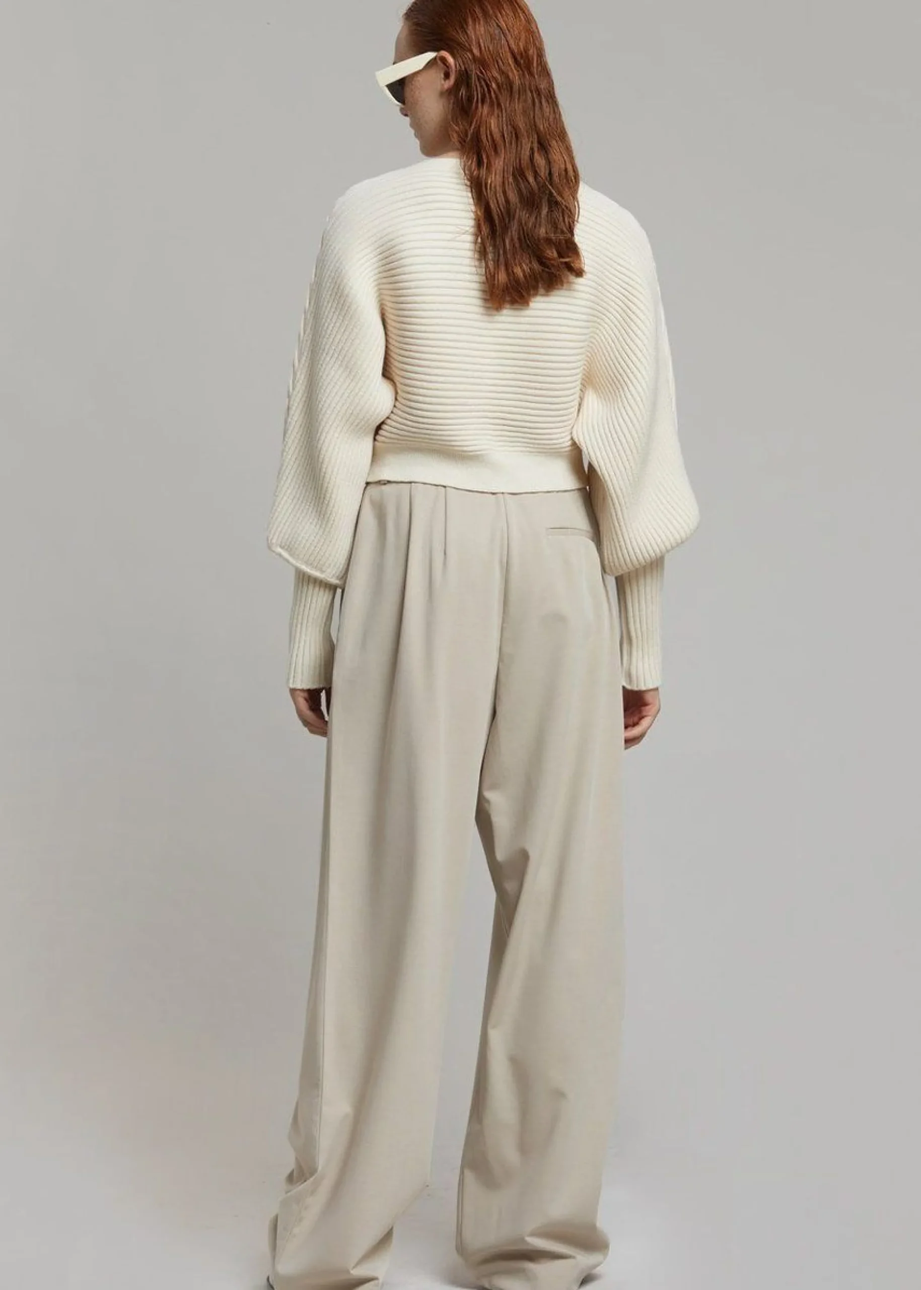 The Frankie Shop Tansy Pleated Trousers Beige Best