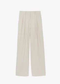 The Frankie Shop Tansy Pleated Trousers Beige Best