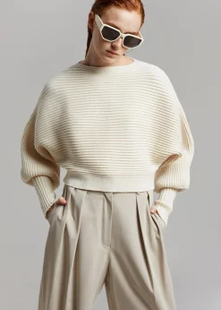 The Frankie Shop Tansy Pleated Trousers Beige Best