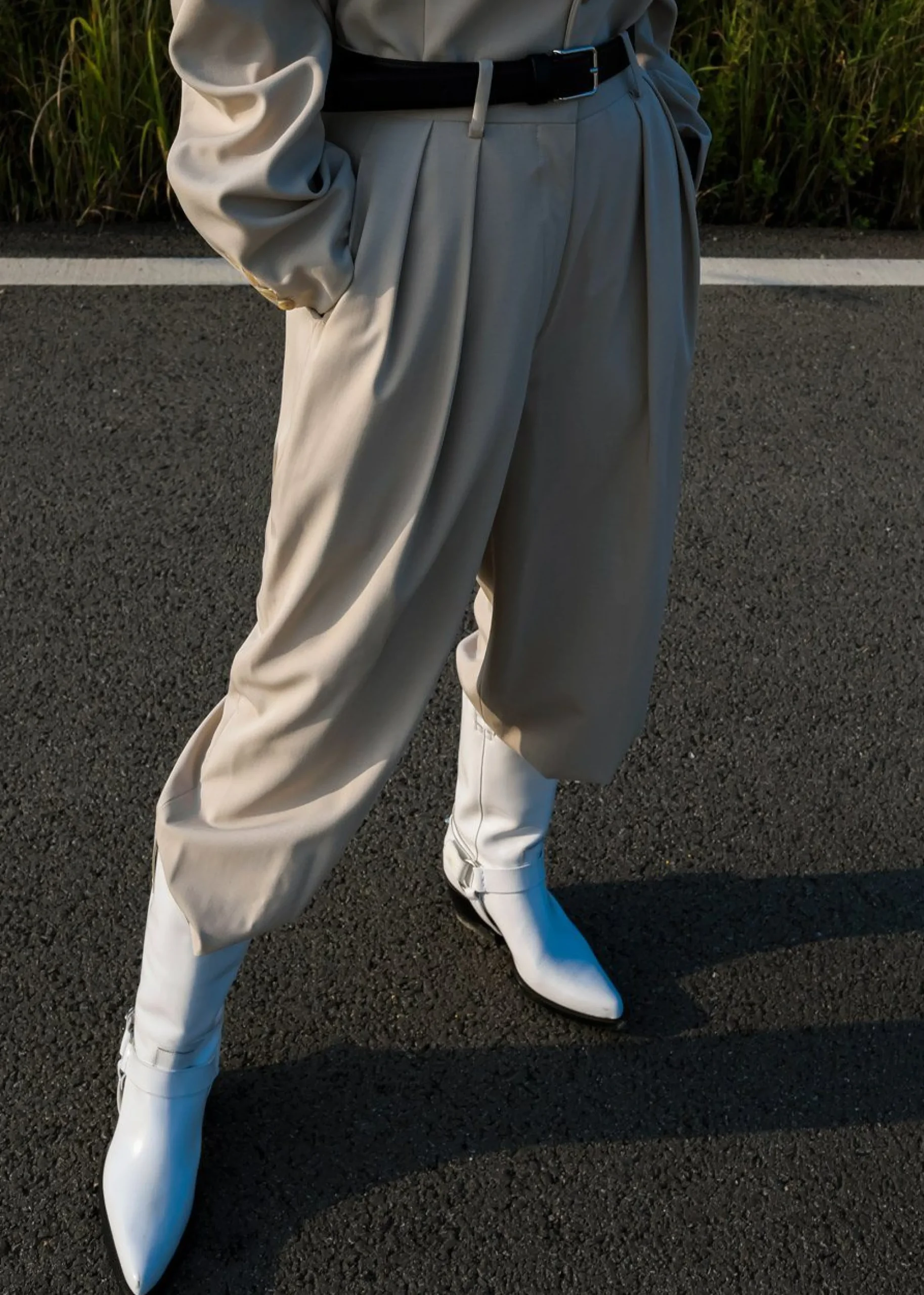 The Frankie Shop Tansy Pleated Trousers Beige Best