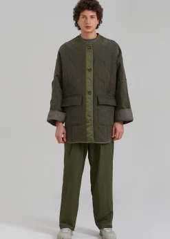 The Frankie Shop Ted Quilted Jacket Army Green Online