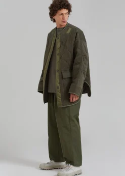 The Frankie Shop Ted Quilted Jacket Army Green Online