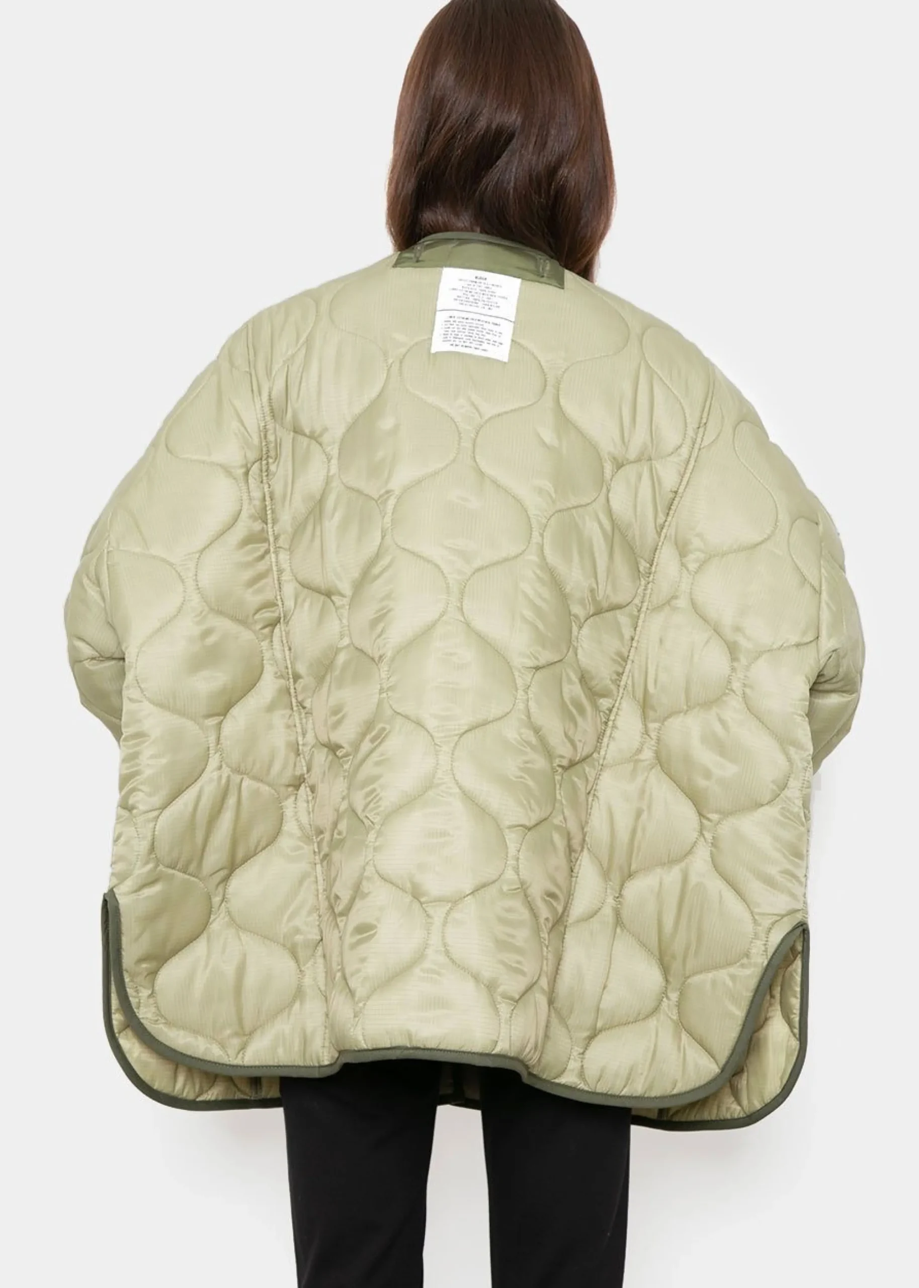 The Frankie Shop Teddy Quilted Jacket Moss Green Best