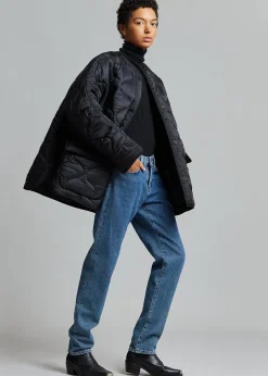 The Frankie Shop Teddy Quilted Jacket Black