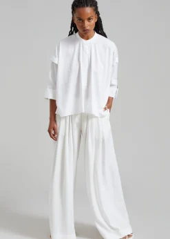 The Frankie Shop Tegan Cape Blouse White New