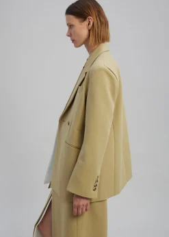 The Frankie Shop Telli Layered Blazer Khaki New