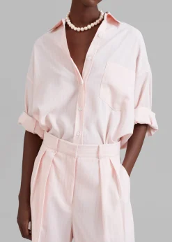 The Frankie Shop Tess Pearl Necklace Pink Sale