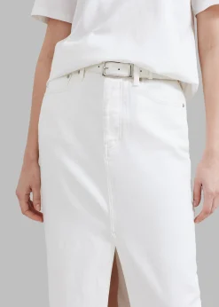 The Frankie Shop Texas Denim Pencil Skirt Off White Best