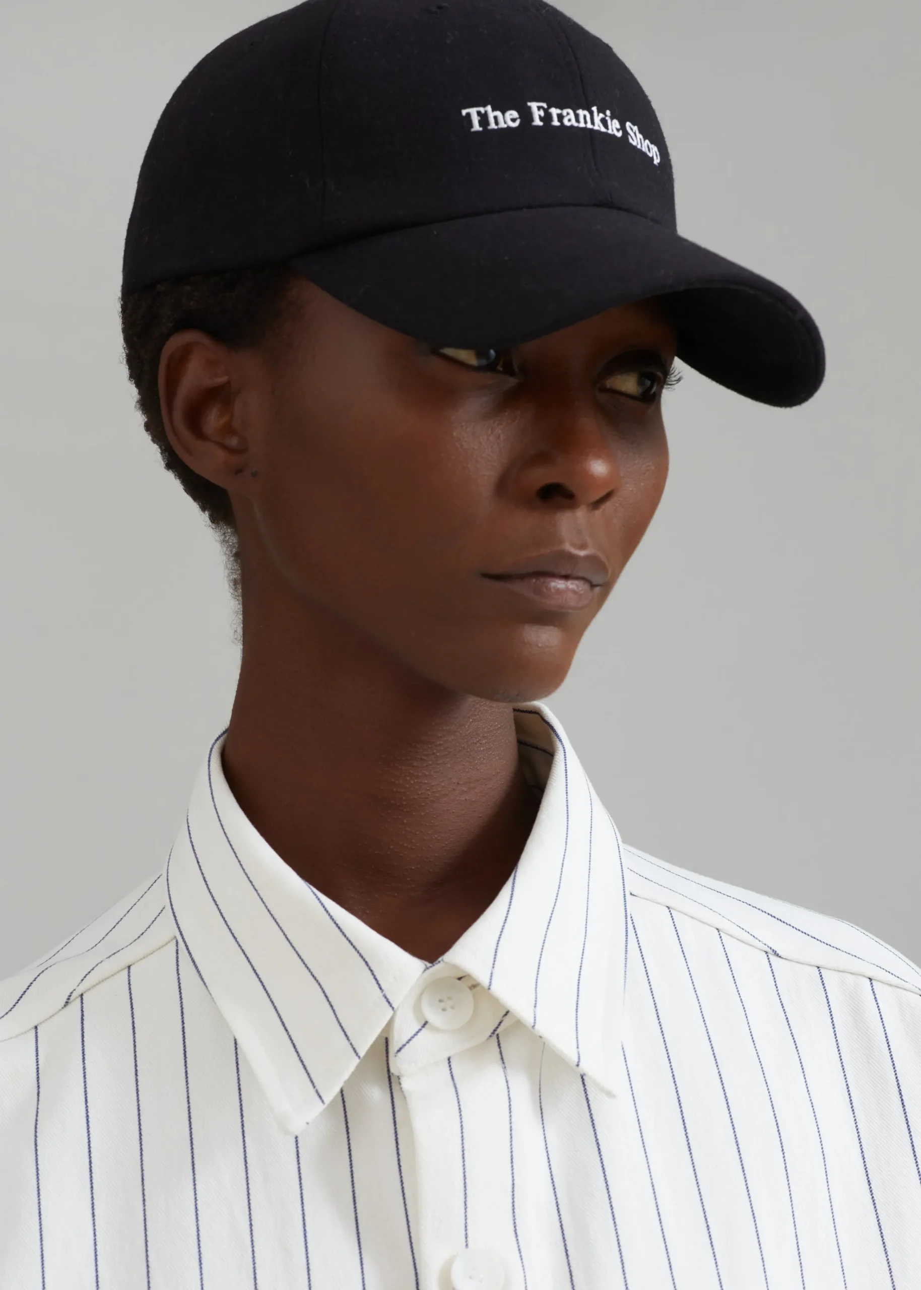 The Frankie Shop Tfs Flannel Baseball Cap Black Discount