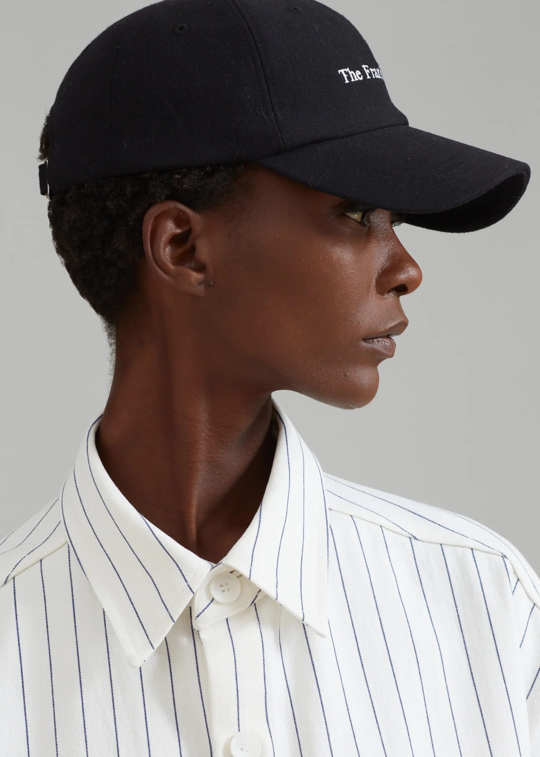 The Frankie Shop Tfs Flannel Baseball Cap Black Discount