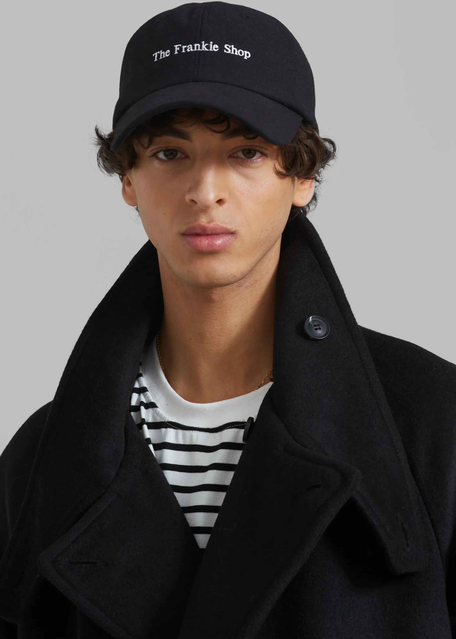 The Frankie Shop Tfs Flannel Baseball Cap Black Discount