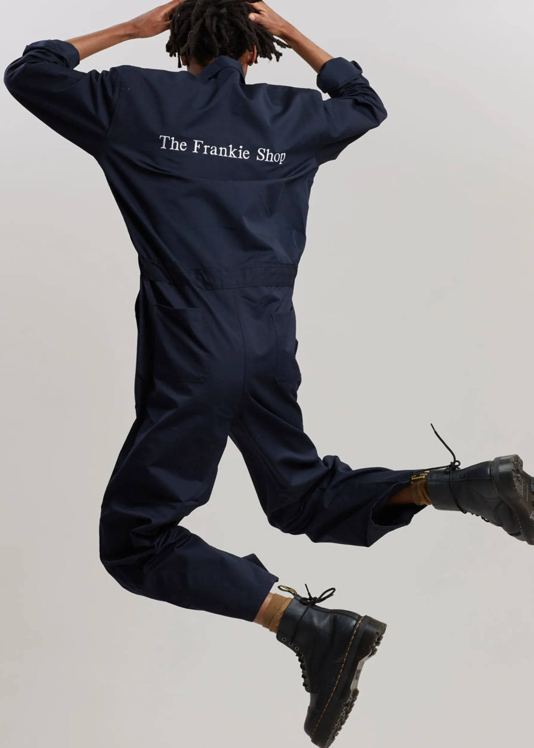 The Frankie Shop Tfs Oversized Boiler Suit Navy Clearance
